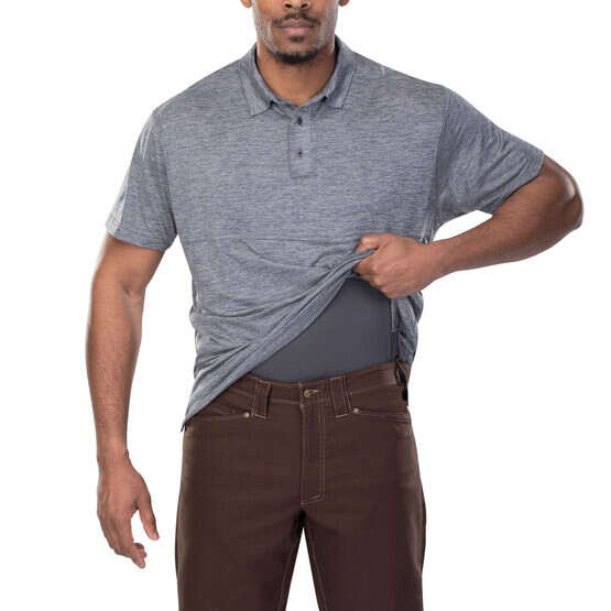 Vertx Assessor Polo Shirt in grey with concealed carry function